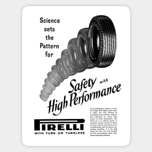 Vintage Pirelli tyre advert Sticker